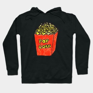 Hand drawn popcorn love food Hoodie